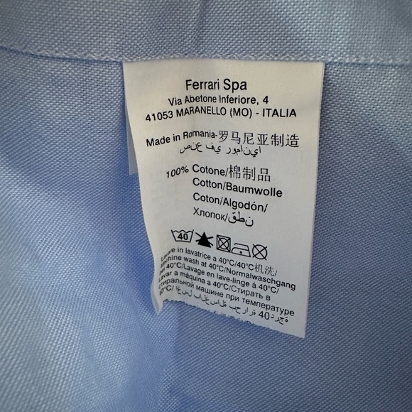 NWT Ferrari blue Oxford button down shirt - Picture 8 of 9